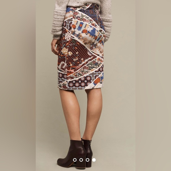 Anthropologie Maeve Vannia Asian Pencil Skirt - Picture 4 of 8